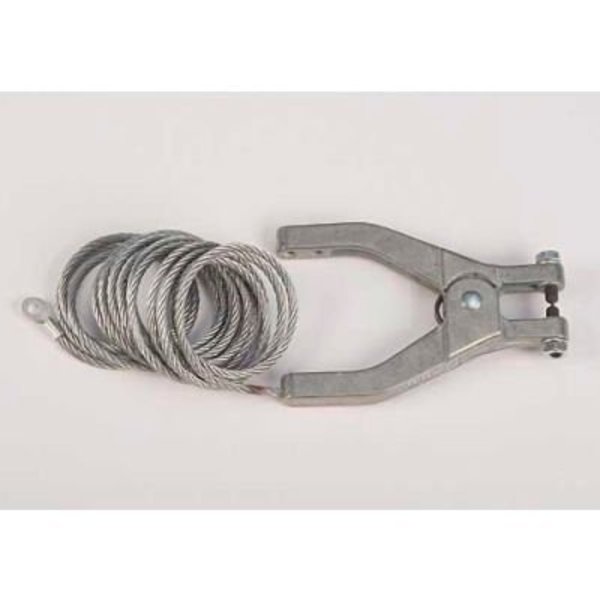 Justrite Justrite® 8496 10' Coiled Flexible Antistatic Wire Hand Clamp - 1/4" Terminal 8496